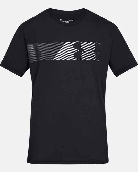 เสื้อยืดแขนสั้น UA Fast มีโลโก้ที่อกซ้ายสำหรับผู้ชาย, Black, pdpMainDesktop image number 4